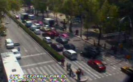 Retiran manifestantes cierre en laterales de Reforma