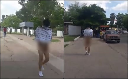 Por vender vapeadores, exhiben a joven desnudo por calles de Los Mochis, Sinaloa