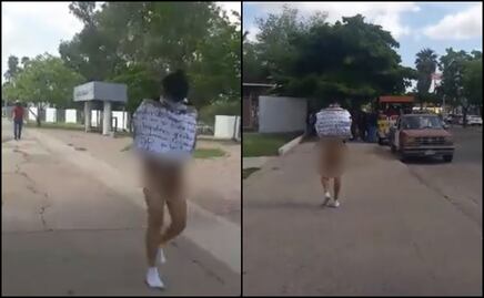 Por vender vapeadores, exhiben a joven desnudo por calles de Los Mochis, Sinaloa