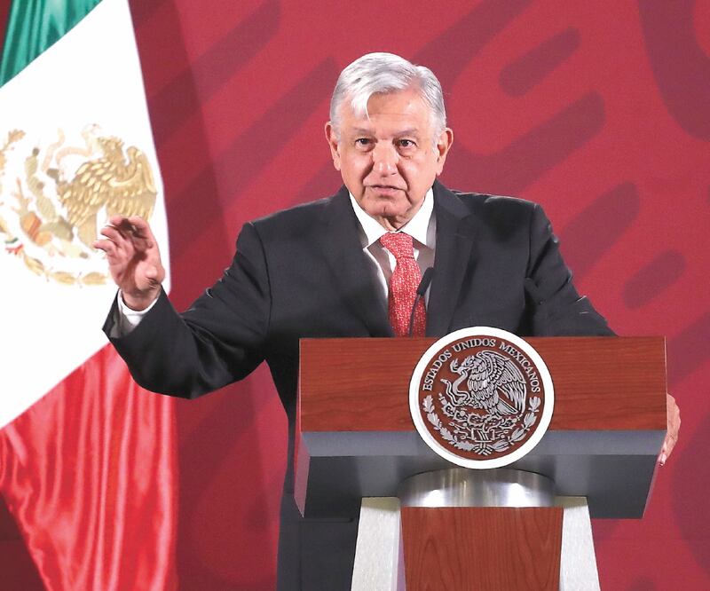 El presidente Andrés Manuel López Obrador dijo que su gobierno tiene que hacer todo lo que se requiere para impulsar la economía nacional. GERMÁN ESPINOSA. EL UNIVERSAL