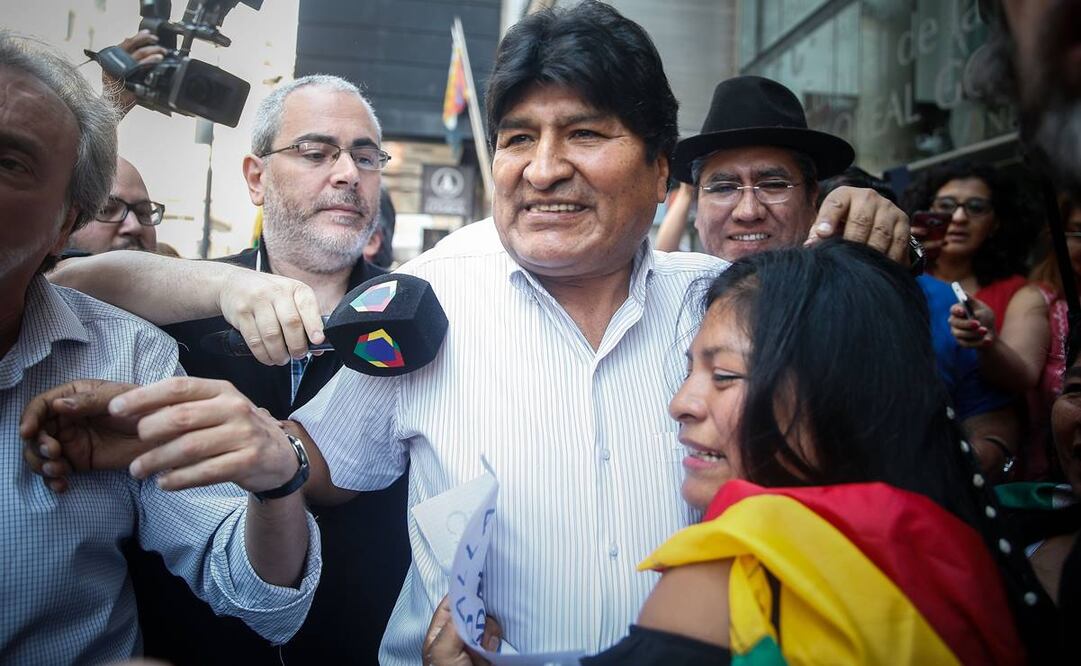Evo Morales a su llegada a Argentina (Foto: EFE)