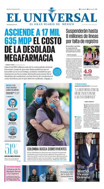 Portada impresa del 12 de agosto del 2026