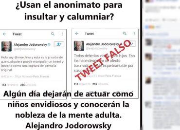 Jodorowsky se queja de manipulación en sus redes