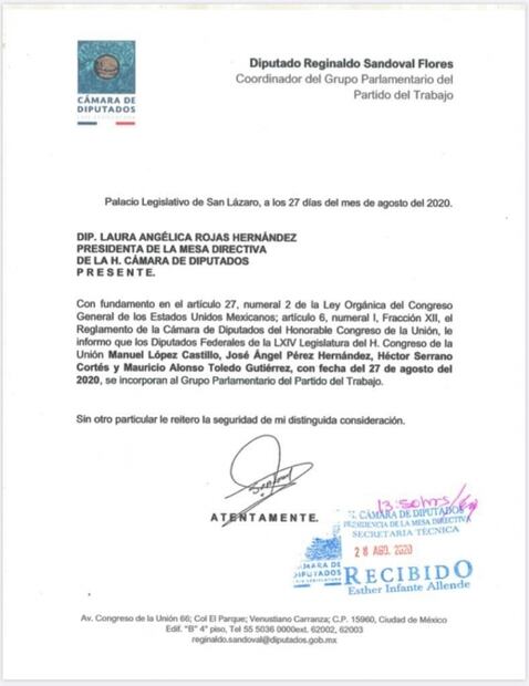 PT suma 4 diputados y rebasa al PRI; va por presidencia de San Lázaro