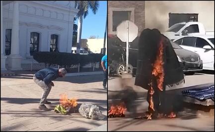 Adulto mayor se prende fuego; exige el pago de su pensión en Huatabampo, Sonora