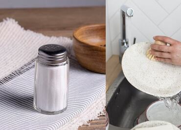 Para qué sirve lavar los platos con sal