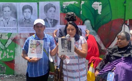 Realizan manifestación en la Glorieta de las y los desaparecidos familiares de personas indígenas