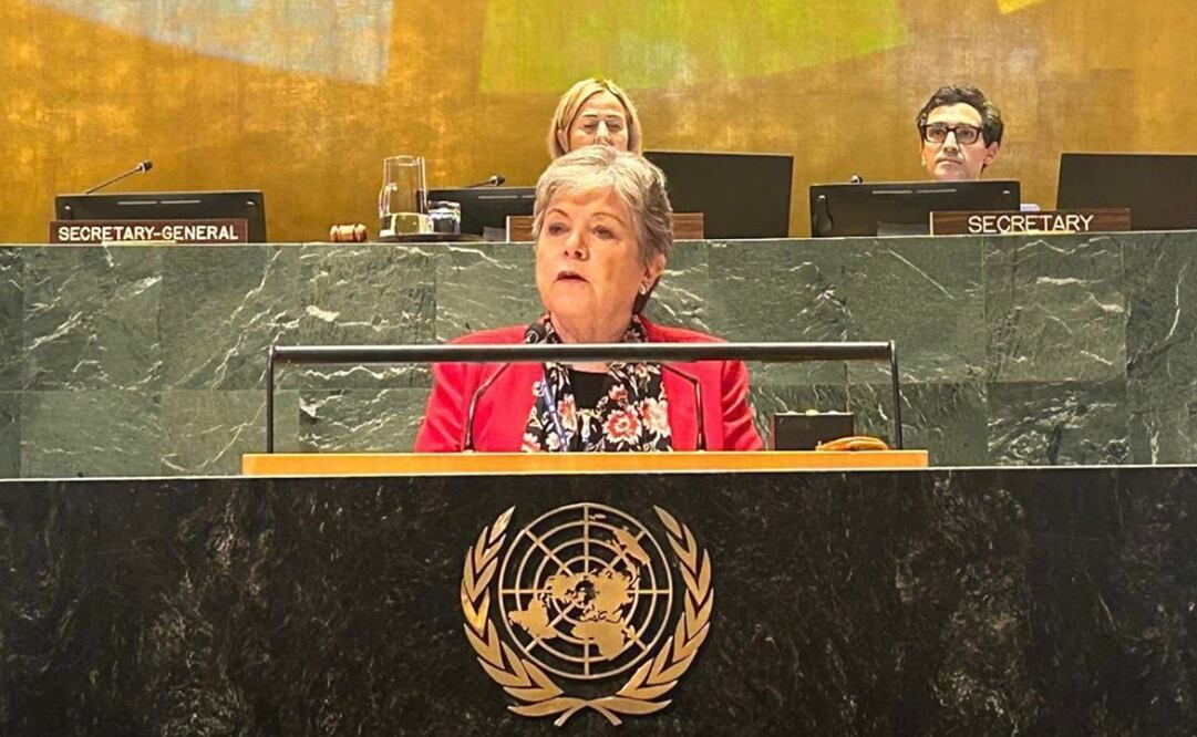 La canciller Alicia Bárcena participa en el 78 Período Ordinario de Sesiones de la Asamblea General de la ONU. Foto: SRE
