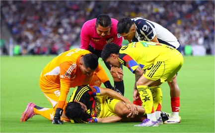 Drama en el América vs Monterrey; Dagoberto Espinoza sufre grave lesión