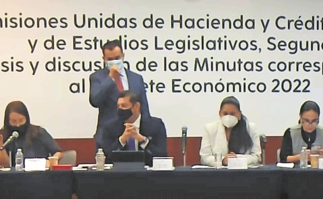 La sesión de comisiones duró una hora con 40 minutos, tiempo que ocuparon las críticas de la oposición centradas en los desacuerdos en la Miscelánea Fiscal. Foto: Tomada de Twitter