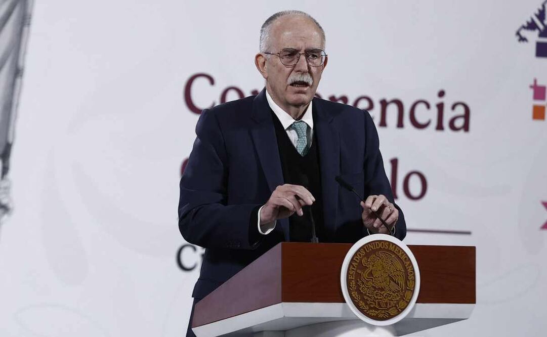 Julio Berdegué Sacristán, secretario de Agricultura y Desarrollo Rural, durante la mañanera del 29 de octubre del 2025. Foto: Berenice Fregoso / EL UNIVERSAL