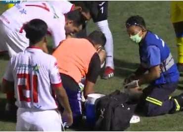 Futbolista mexicano sufre aparatoso golpe en final de Nicaragua