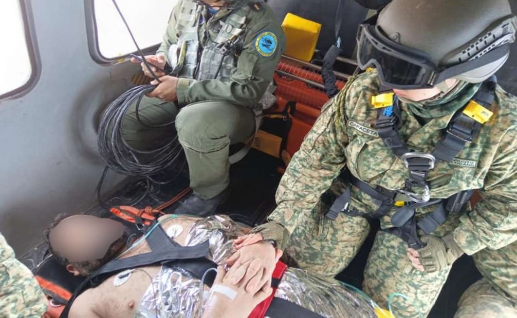 Rescate de trabajador en la mina de Santa Fe en Sinaloa (08/04/2026). Foto: Especial