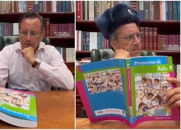 Cuitláhuac García se mofa de las críticas a libros de la SEP y muestra sus "efectos" según la derecha