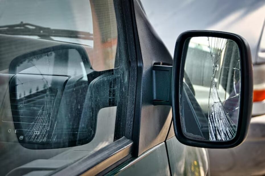 Los estafadores rompen el espejo de tu coche para que los contactes. Foto: Freepik