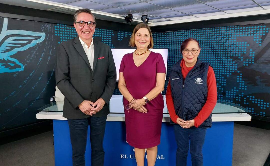 Con los de Casa con David Aponte, Guadalupe Galván y Martha Bárcena sobre el retorno de Donald Trump a la Casa Blanca. Foto: Julio Suárez/EL UNIVERSAL