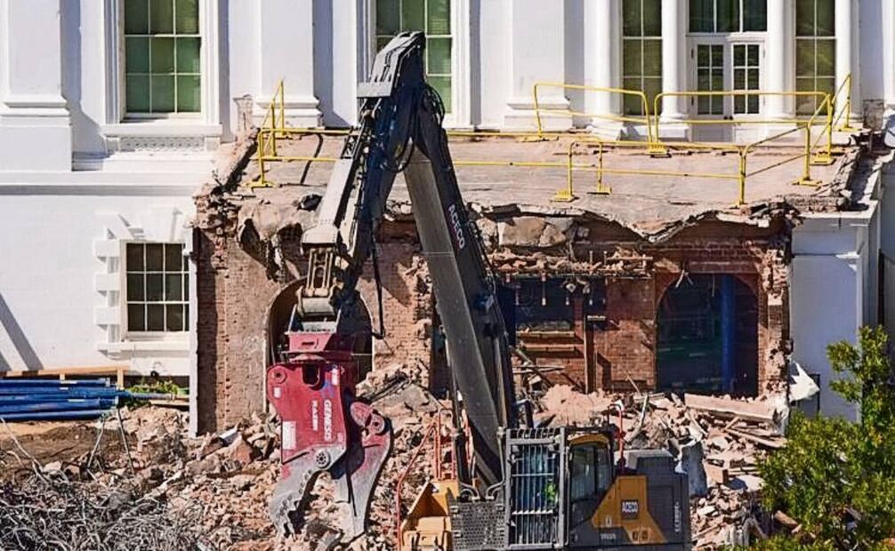 Demolición del Ala Este de la Casa Blanca, en Washington. Foto: Cortesía Casa Blanca
