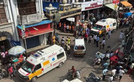 Estampida en templo hindú al norte de India deja 6 muertos; caída de cable de alta tensión desató el pánico