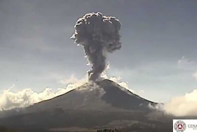 Así se vio la explosión del Popocatépetl