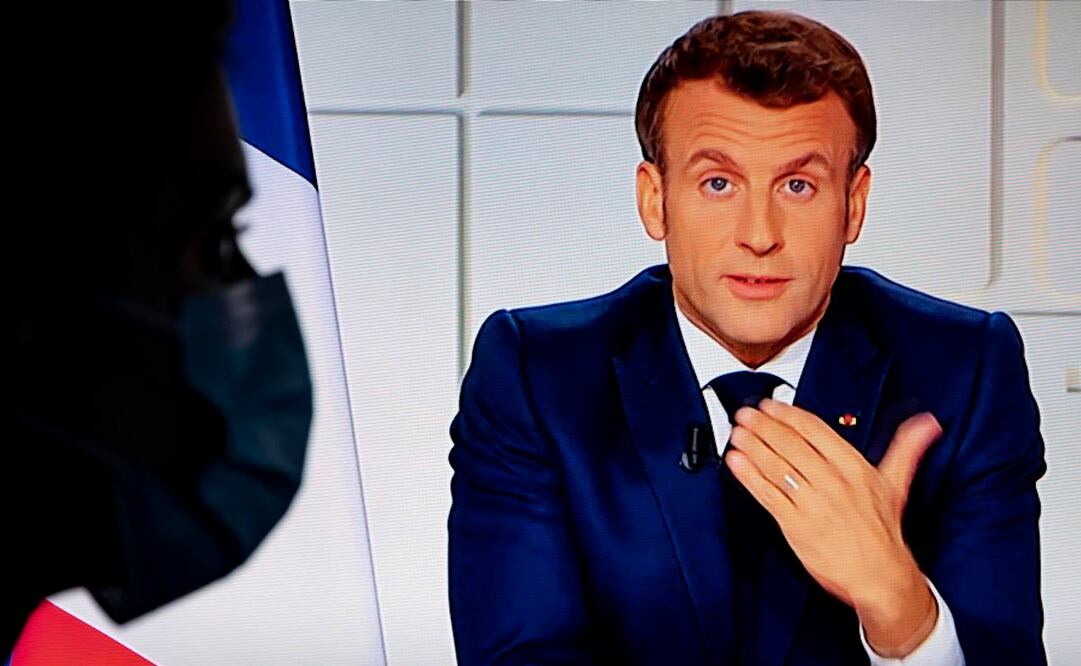 El presidente de Francia, Emmanuel Macron, hizo el anuncio en televisión. Foto: EFE