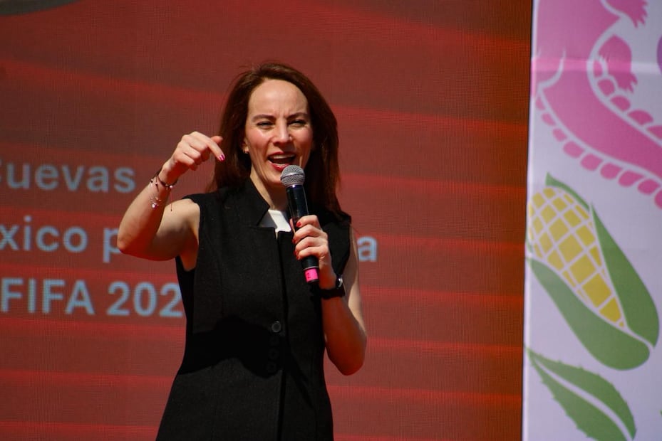 Gabriela Cuevas, durante la presentación de la Gira del Trofeo de la Copa del Mundo en México - Fotos: Maritza Villagómez/EL GRÁFICO