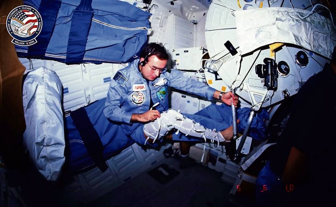 El astronauta mexicano fue parte de la Misión STS-61-B de la NASA que salió de la atmósfera terrestre la noche del 26
de noviembre de 1985. Foto: rodolfonerivela.com. Foto: rodolfonerivela.com