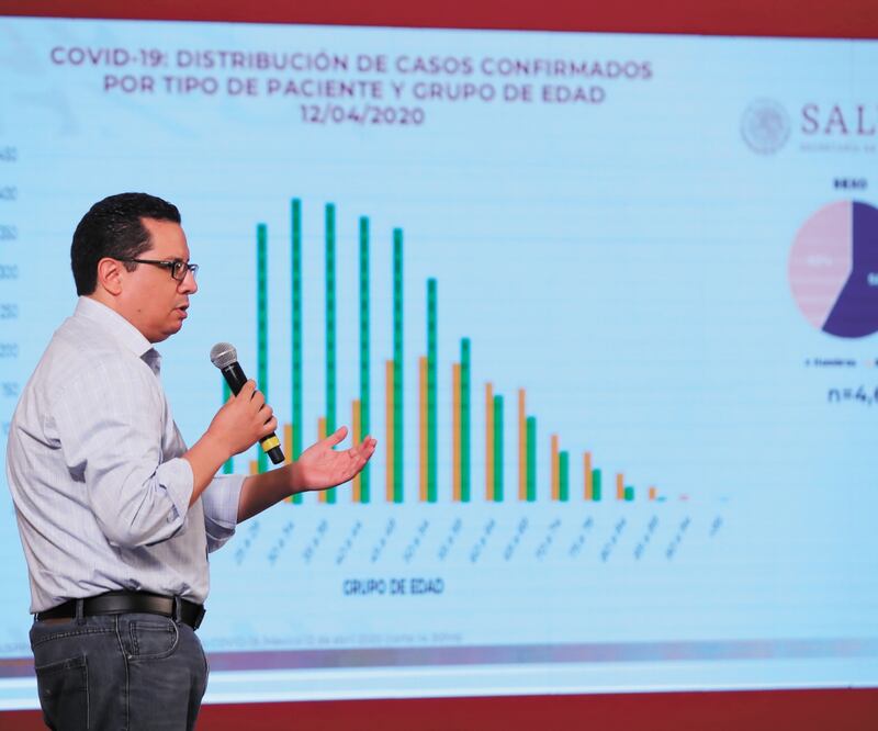 El director General de Epidemiología, José Luis Alomia, durante la conferencia sobre el Covid-19 en la que informó del balance de contagios y defunciones. VALENTE ROSAS. EL UNIVERSAL