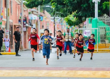 11-year-old champion is given running shoes
