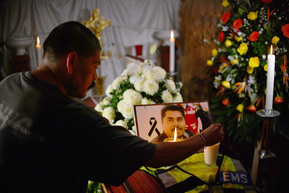 Velorio de Daniel Esqueda. Fotografía de AFP