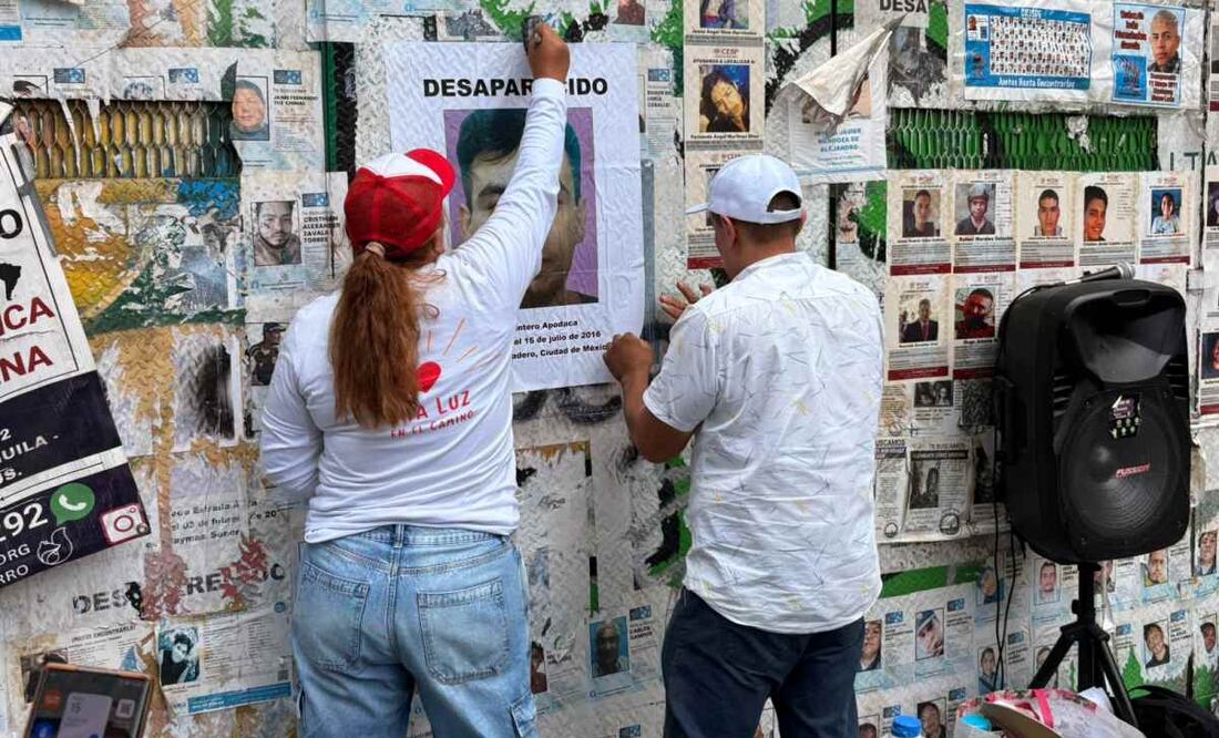 Madres buscadoras del colectivo Una luz en el Camino convocaron a personas solidarias para llevar a cabo un acto ecuménico en memoria de Bryan Quintero el pasado 17 de julio de 2025. Foto: Sharon Mercado/ EL UNIVERSAL