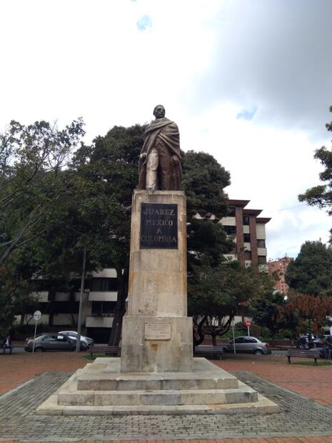 El parque de Bogotá que tiene una estatua de Benito Juárez