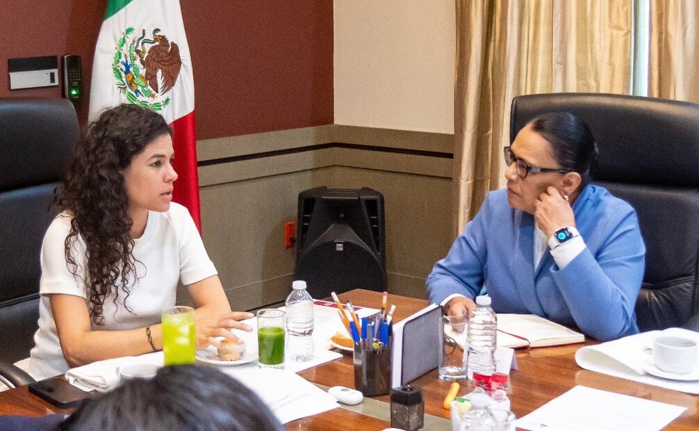 Luisa María Alcalde y Rosa Icela Rodríguez inician transición en Segob. Foto: @rosaicela_