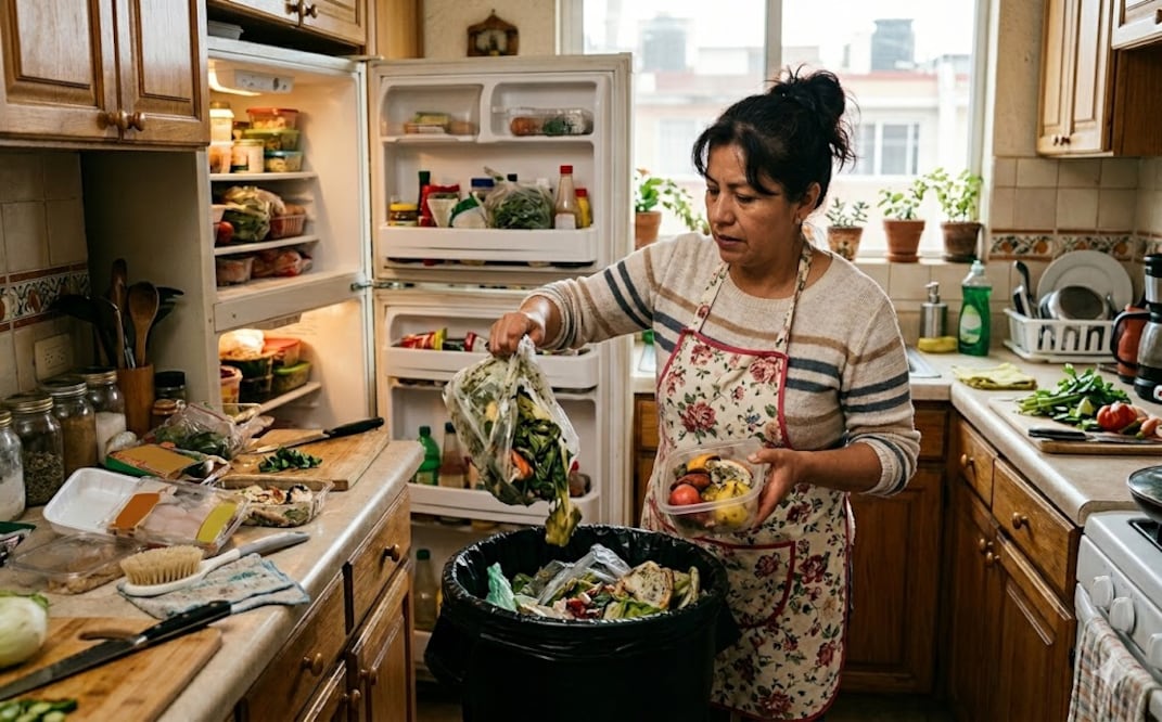 El manejo inteligente de los productos perecederos no solo beneficia la economía familiar, sino que representa una acción crítica frente a la crisis alimentaria global.
Foto: Imagen creada con IA