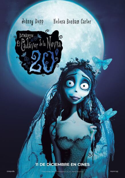 Poster del reestreno de "El cadáver de la novia" en cines mexicanos. Foto: Cinépolis