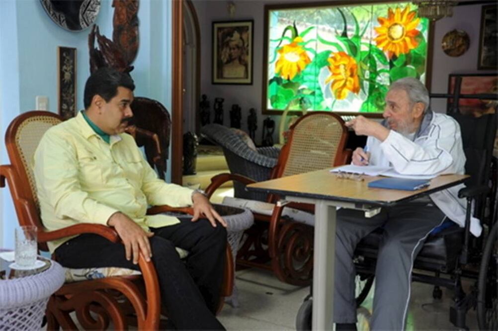 Fidel Castro y el presidente de Venezuela, Nicolás Maduro (Archivo. EL UNIVERSAL)