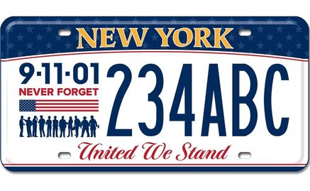 Recuerdan a víctimas del 11-S con placa de autos en NY