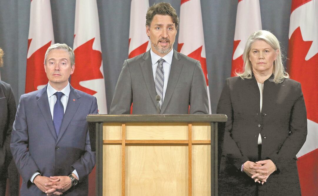 El primer ministro, Justin Trudeau, dijo ayer estar “escandalizado y furioso” por el derribo del avión ucraniano en Teherán. Foto: DAVE CHAN. AFP