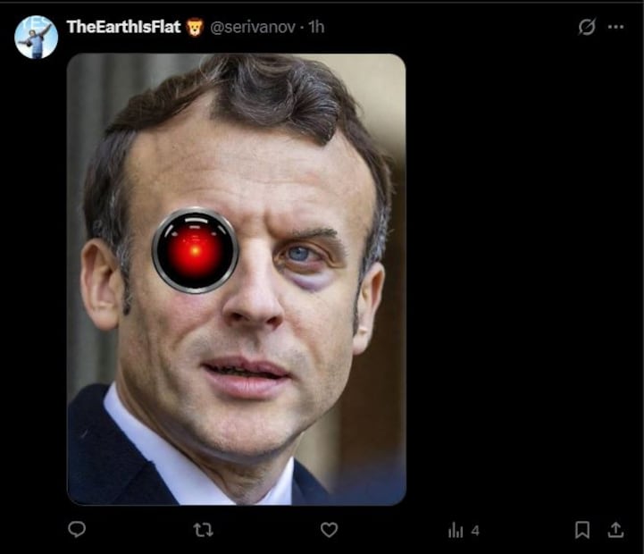 El mandatario francés se volvió tendencia en la red. Foto: 'X'