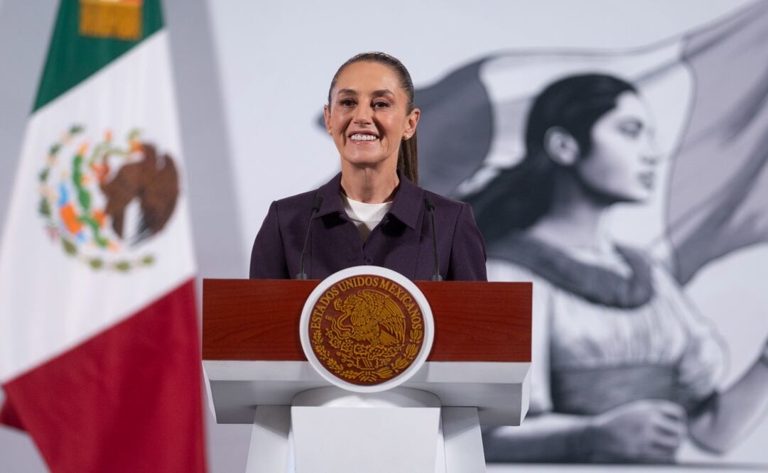 Conferencia del pueblo encabezada por la presidenta, Claudia Sheinbaum Pardo en el Salón Tesorería de Palacio Nacional. Foto: Presidencia