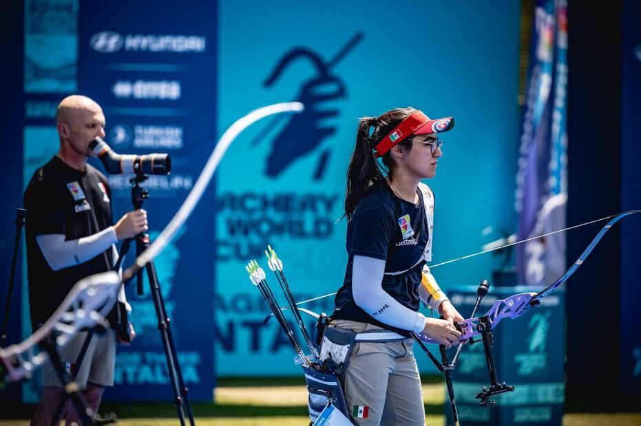 Ana Paula Vázquez en la Copa del Mundo de Tiro con Arco en Antalya - Foto: @COM_Mexico en X