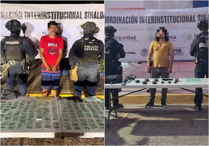 Los detenidos y lo decomisado fueron puestos a disposición de la Fiscalía General de la República. Foto: Especial