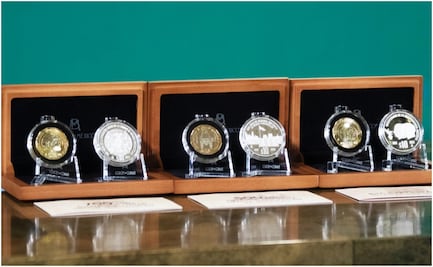 Así son las monedas para conmemorar Bicentenario de Independencia y fundación de Tenochtitlan