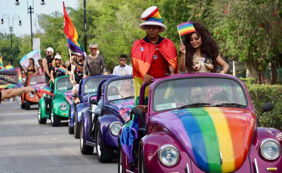 Cientos de participantes desfilaron por las calles de Mérida en la Marcha de la Diversidad Sexual 2022. Foto: Especial