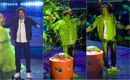 Guillermo Ochoa es galardonado por Nickelodeon y recibe baño de slime