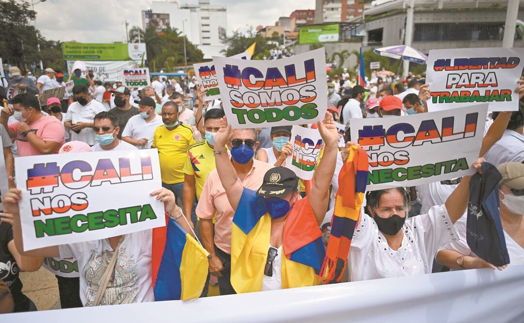 En las protestas en Colombia se utilizaron vehículos blindados que no fueron reportados como exportados. Foto: Archivo. AFP