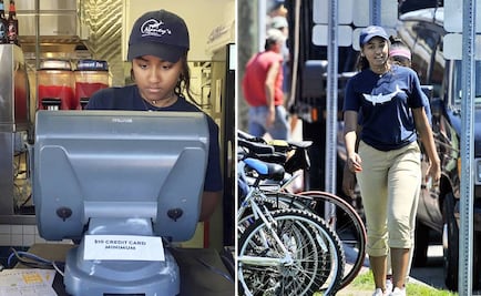 Sasha Obama trabaja como cajera en una marisquería