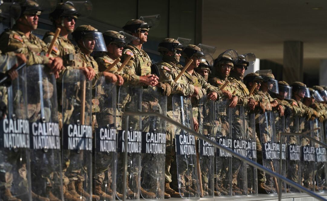 Efectivos de la Guardia Nacional en Los Ángeles. Foto: AP