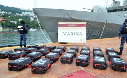 Marina asegura casi una tonelada de presunta cocaína frente a costas de Acapulco