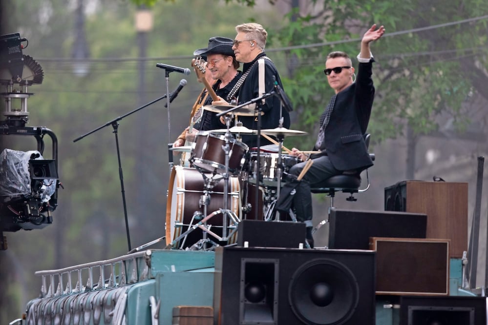 U2 continúa con las grabaciones de su nuevo videoclip en la CDMX. Foto: Edgar Negrete Lira/ Cuartoscuro