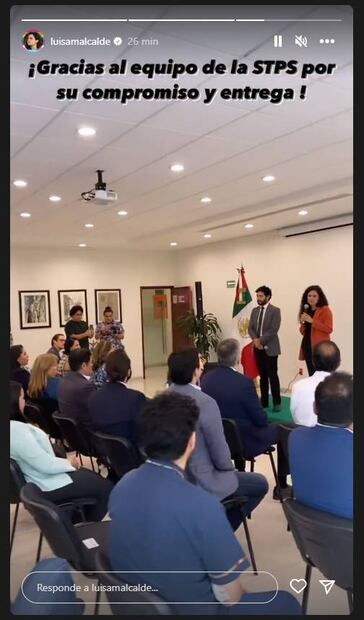 Luisa María Alcalde se despide de la Secretaría del Trabajo